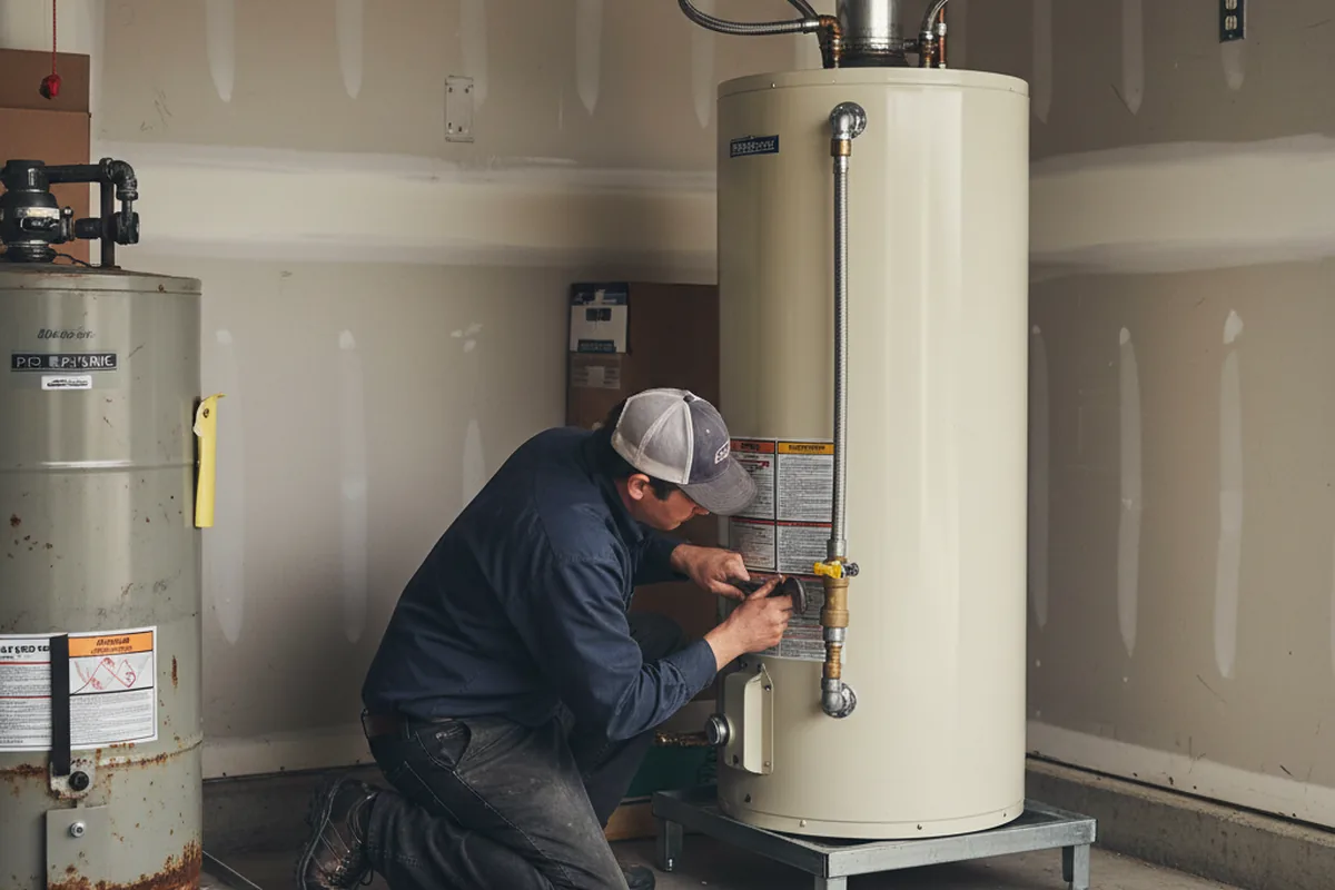 Water heater and shutoff valve replacement in Nelsonville