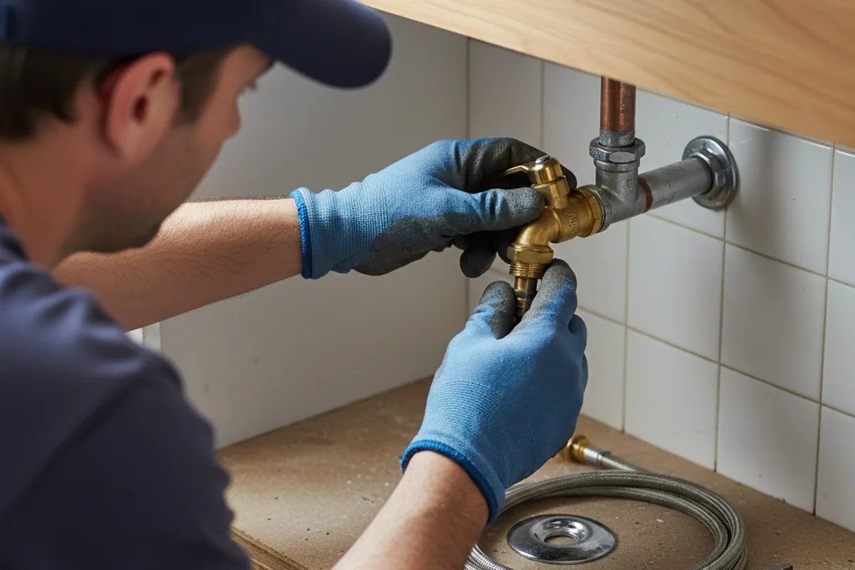 Shutoff valve and fitting work during Emergency Plumbing in Nelsonville